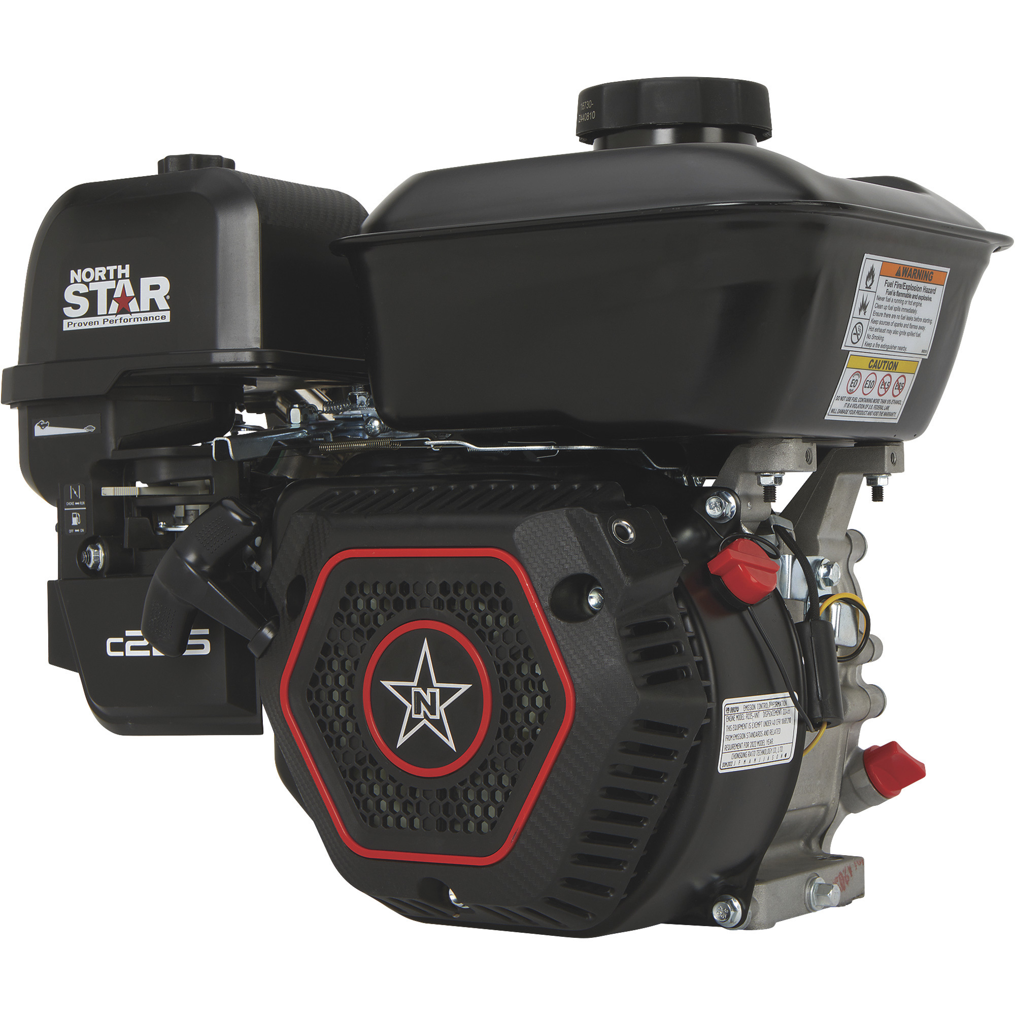 NorthStar c225 Horizontal OHV Engine with Recoil Start, 224cc, 3/4in. x 2-7/16in. Shaft